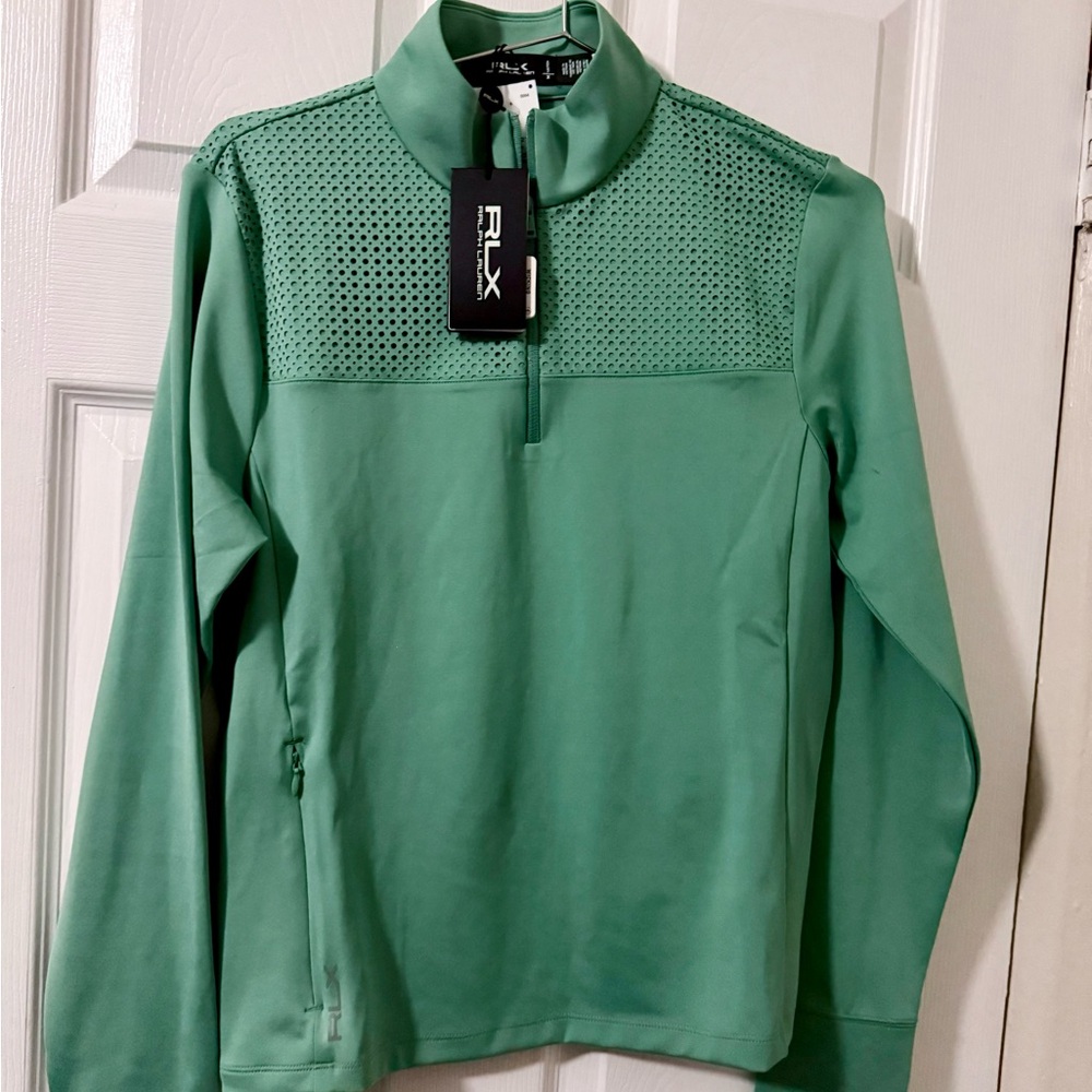 RLX Ralph Lauren Green Zip-Up Top